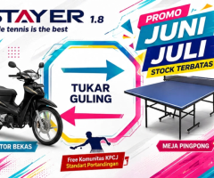 Tenis meja pingpong merk STAYER 1.8 bisa barter