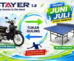 Tenis meja pingpong merk STAYER 1.8 bisa barter - 2